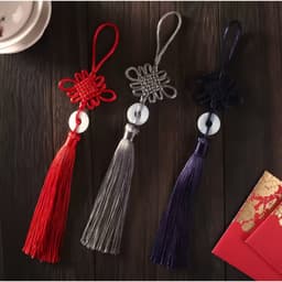 (COMBO 5 CHIÊC) Dây Treo Đồng Tâm Kết Ngọc Bội - Tua Rua Cổ Phong Trung Hoa Phụ Kiện Trang Trí Đủ Màu 2