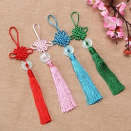 (COMBO 5 CHIÊC) Dây Treo Đồng Tâm Kết Ngọc Bội - Tua Rua Cổ Phong Trung Hoa Phụ Kiện Trang Trí Đủ Màu 4