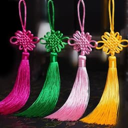 (COMBO 5 CHIÊC) Dây Treo Đồng Tâm Kết Tua Rua Phong Cách Cổ Trang Trung Hoa Nhiều Màu 6