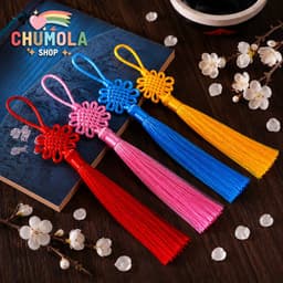 (COMBO 5 CHIÊC) Dây Treo Đồng Tâm Kết Tua Rua Phong Cách Cổ Trang Trung Hoa Nhiều Màu 1