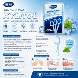 Tăm Chỉ Nha Khoa BIS-UP Sợi Kép Tinh Chất Bạc 70 Que/Túi – Làm Sạch Kẽ Răng, Thơm Miệng Bạc Hà/Quế/Trà Xanh 2