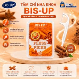 Tăm Chỉ Nha Khoa BIS-UP Sợi Kép Tinh Chất Bạc 70 Que/Túi – Làm Sạch Kẽ Răng, Thơm Miệng Bạc Hà/Quế/Trà Xanh 5