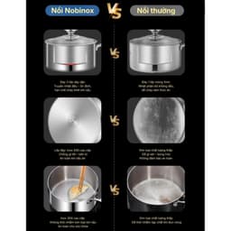 BỘ NỒI CHẢO 4 MÓN NOBINOX PLANUM NX800 | HÀNG CHÍNH HÃNG|Bảo hành 18 tháng 4