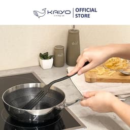 Chảo inox sâu lòng chống dính hoa văn nổi Tri-Ply Kaiyo, size 24cm [mã KNW-3604] 4