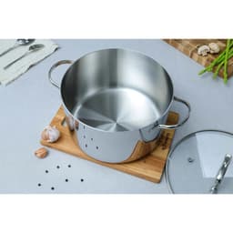 Nồi inox thân đáy liền Try-Ply Kaiyo, vung kính, size 20cm (Classic Pro) [KIC-6841] 3