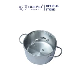 Nồi inox thân đáy liền Try-Ply Kaiyo, vung kính, size 20cm (Classic Pro) [KIC-6841] 1