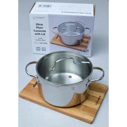 Nồi inox thân đáy liền Try-Ply Kaiyo, vung kính, size 20cm (Classic Pro) [KIC-6841] 6