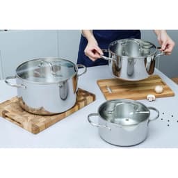 Nồi inox thân đáy liền Try-Ply Kaiyo, vung kính, size 20cm (Classic Pro) [KIC-6841] 7