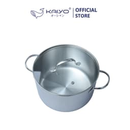 Nồi inox thân đáy liền Try-Ply Kaiyo, vung kính, size 24cm (Classic Pro) [KIC-6858] 1