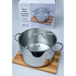 Nồi inox thân đáy liền Try-Ply Kaiyo, vung kính, size 24cm (Classic Pro) [KIC-6858] 6