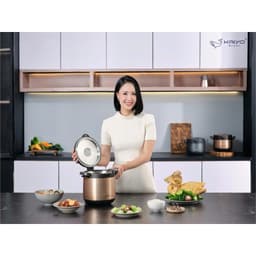 Nồi ủ chân không 2 tay cầm Kitchen Mate Kaiyo, dung tích 4,5L, màu vàng [mã KTC-6896] 5