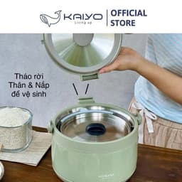 Nồi ủ chân không Kaiyo màu xanh mint-green dung tích 4,5L [mã KTC-3246] 6