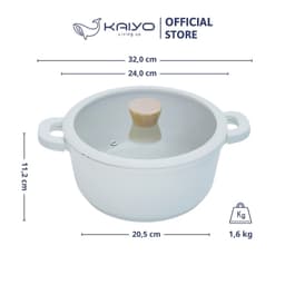 Nồi nhôm đúc đáy từ nguyên khối Elegant Kaiyo, 24cm [mã KAC-2119] 2