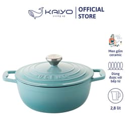 Nồi gang Oceno màu xanh mint 22cm [mã OCP-1020] 2