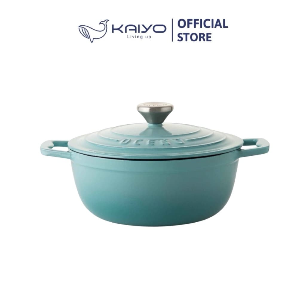 Nồi gang Oceno màu xanh mint 22cm [mã OCP-1020]