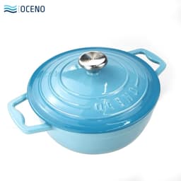 Nồi gang Oceno màu xanh light blue 22cm [mã OCP-1204] 1