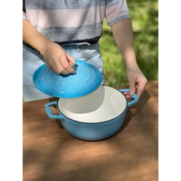 Nồi gang Oceno màu xanh light blue 22cm [mã OCP-1204] 3