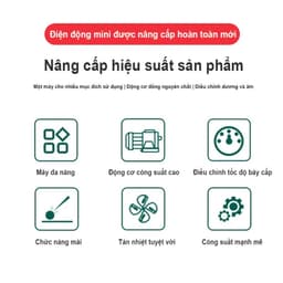 Máy mài mini , 2 đá, 7 tốc độ, lý tưởng cho dao kéo, đá mài, sử dụng điện 220V tiện lợi. 6