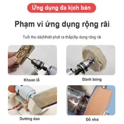Máy mài mini , 2 đá, 7 tốc độ, lý tưởng cho dao kéo, đá mài, sử dụng điện 220V tiện lợi. 4
