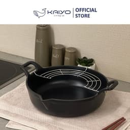 Chảo gang mỏ chim Oceno, có giá gác inox đi kèm, size 20cm 5