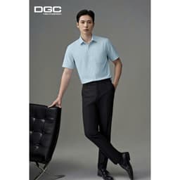 Áo sơ mi ngắn tay DGC Dáng suông vạt bằng Vải bạc hà cao cấp làm mát tự nhiên - SASNBF116M 7