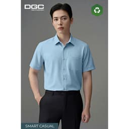 Áo sơ mi ngắn tay DGC Dáng suông vạt bằng Vải bạc hà cao cấp làm mát tự nhiên - SASNBF116M 2