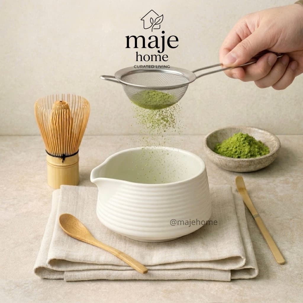 Bộ 5 món pha matcha cao cấp kèm hộp đựng làm quà tặng. Bộ 5 món cơ bản pha matcha latte ngon - Majehome.  - Majehome