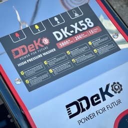 Máy xịt rửa áp lực cao DDEKO X58 loại Công nghiệp, công suất 5800W điện chuẩn 220V-230V chuyên rửa dịch vụ, BH 12 tháng 8