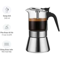 ẤM PHA CAFE KAIYO MOKA POT 240ML - 3 CUP (KCP-3055) 2