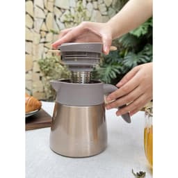 Bình giữ nhiệt 2 lớp có lõi lọc trà inox Kaiyo màu vàng, dung tích 500ml [mã KSV-6643] 2