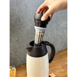 Phích pha trà giữ nhiệt 2 lớp inox có lõi lọc Kaiyo dung tích 1100ml, màu kem [mã KSV-3963] 8