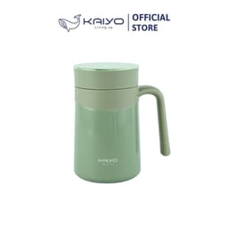 Cốc giữ nhiệt 2 lớp inox Kaiyo kèm lõi lọc trà 350ml, màu xanh mint [mã KTM-6650] 1