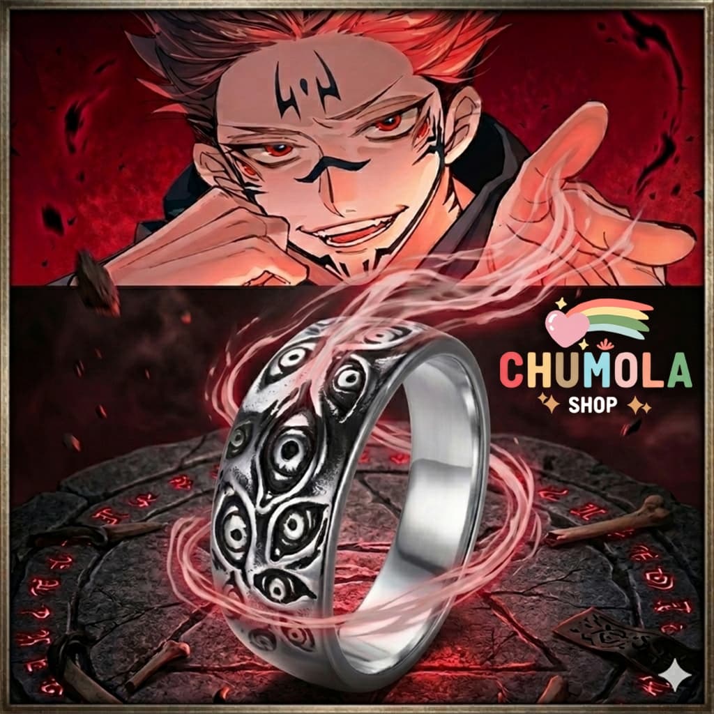 Nhẫn Sukuna Jujutsu Kaisen – Thiết Kế Mắt Sukuna Huyền Bí Phong Cách Anime Unisex Độc Lạ Phụ Kiện Fan Anime Cosplay