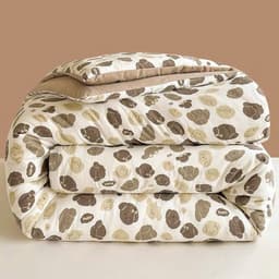 Chăn Phao Cotton Đũi Nhẹ Ấm, ẫu hoa tupip tím, Kích Thước 1m9x2m2,Trọng Lượng 2kg 6