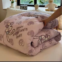 Chăn Phao Cotton Đũi Nhẹ Ấm, ẫu hoa tupip tím, Kích Thước 1m9x2m2,Trọng Lượng 2kg 7