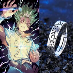 Nhẫn Dr.STONE Ishigami Senku Anime Cosplay Phụ Kiện Thời Trang Điều Chỉnh Size Unisex 3