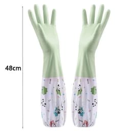 Găng tay cao su rửa chén bát giặt đồ ôm sát lót nỉ ấm áp đàn hồi tốt chống rách không hại da tay 9