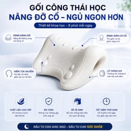 Gối Massage Cổ Gáy Tại Nhà Công Thái Học HPS Giúp Kéo Dãn Đốt Sống Cổ, Thư Giãn, Giảm Đau Mỏi Cổ Vai Gáy Hiệu Quả 5