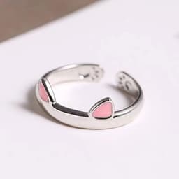 Nhẫn mèo bạc nhẫn nam nữ phong cách Hàn Quốc nhẫn đeo tay nam nữ thiết kế sáng tạo đẹp thời trang 6
