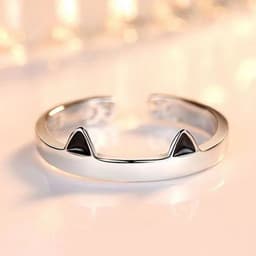 Nhẫn mèo bạc nhẫn nam nữ phong cách Hàn Quốc nhẫn đeo tay nam nữ thiết kế sáng tạo đẹp thời trang 8