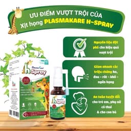 Xịt Họng PlasmaKare H-Spray 30ml Giảm Ho Viêm Họng Kháng Khuẩn Dịu Họng Nhanh An Toàn Cho Bé > BUN BUN SHOP 1