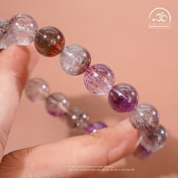 Ngoc Đan Tâm - Vòng Tay Phong Thủy Đá Super Seven 11mm 6A - Đa Mệnh 8