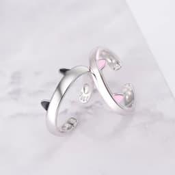 Nhẫn mèo bạc nhẫn nam nữ phong cách Hàn Quốc nhẫn đeo tay nam nữ thiết kế sáng tạo đẹp thời trang 9