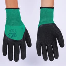 Bịch 12 Đôi găng tay phủ cao su sần 379 găng tay lao động, găng tay PU 1