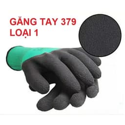 Bịch 12 Đôi găng tay phủ cao su sần 379 găng tay lao động, găng tay PU 3