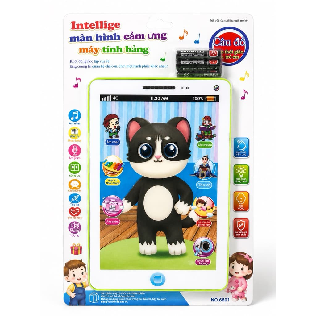🐱 Máy Tính Bảng Cảm Ứng Cho Bé – Học Mà Chơi Cực Vui
