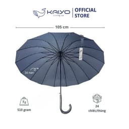 Ô tự động cán dài 16 nan Kaiyo, kẻ xanh navy [mã KCU-9118] 2