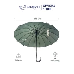 Ô tự động cán dài 16 nan Kaiyo, kẻ xanh rêu [mã KCU-9101] 2