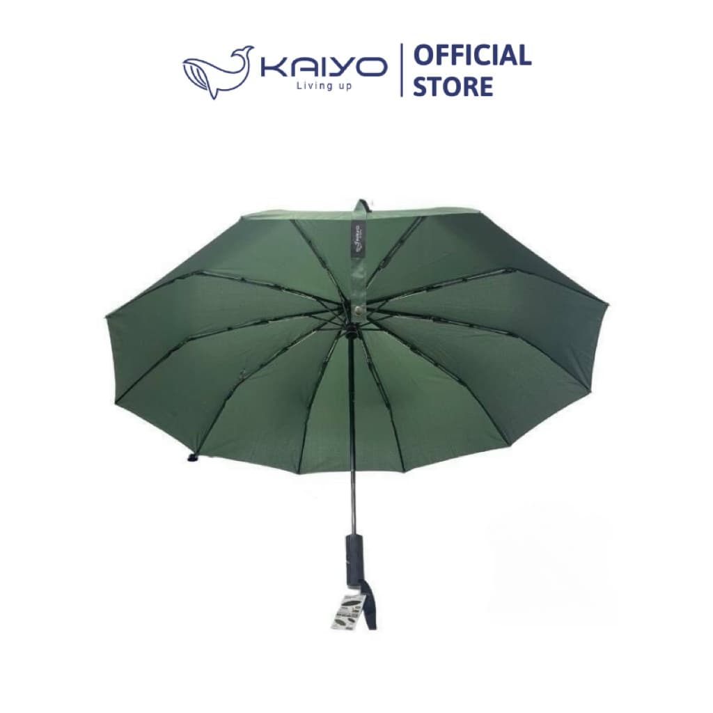 [KaiyoVN] Ô gấp gọn tự động hai chiều 10 nan Kaiyo, màu xanh rêu [mã KCU-9064]
