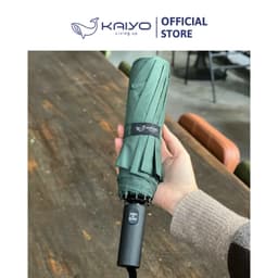 [KaiyoVN] Ô gấp gọn tự động hai chiều 10 nan Kaiyo, màu xanh rêu [mã KCU-9064] 3